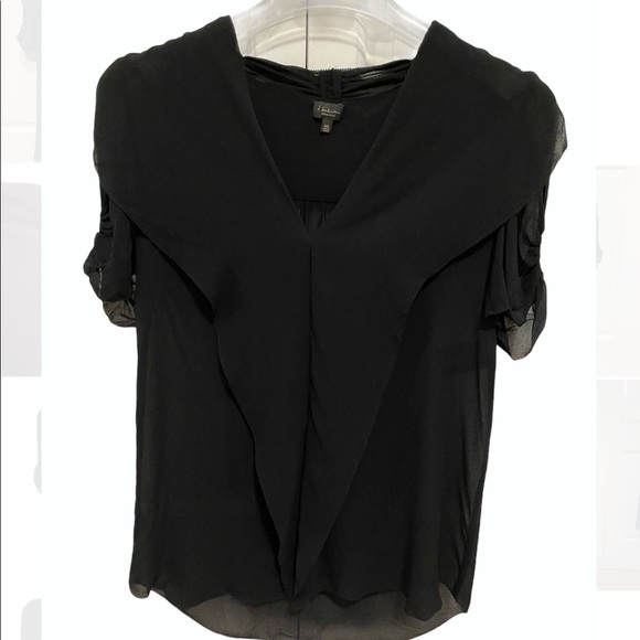Babaton Black Silk Blouse - Picture 2 of 5